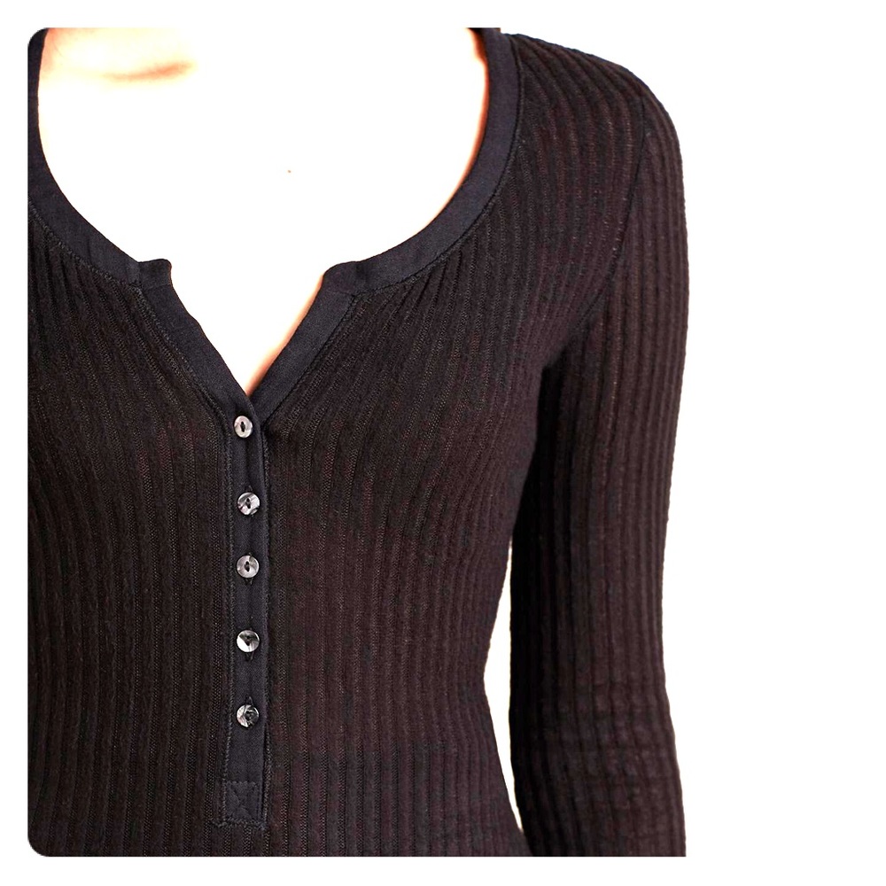 ANTHROPOLOGIE Postcard Ribbed Henley